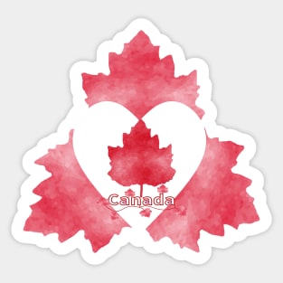 Red And White Canada Day Sticker